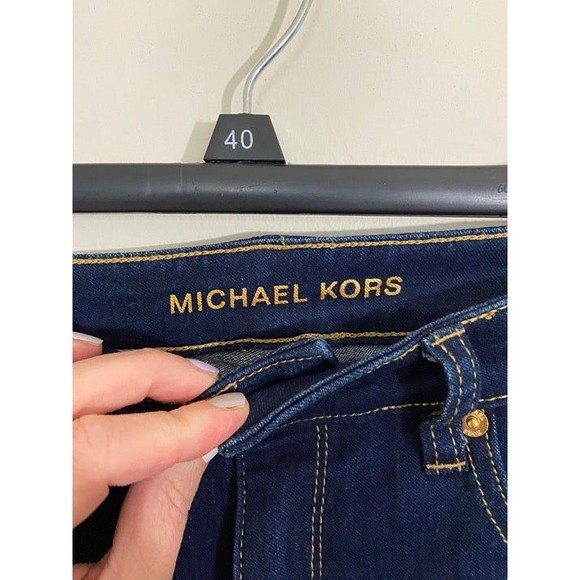 Michael Kors Selma Skinny Leg High-Rise‎ Denim Dark Blue Jeans Size 6 - Picture 4 of 5